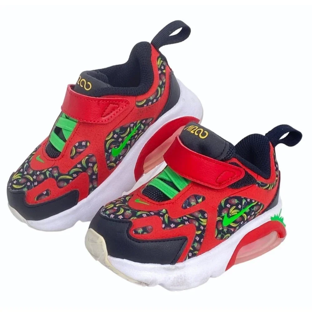 Nike Air Max 200 TD 6C Toddler Fruit Sneakers University Red Green Spark
